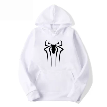 2024Fashion brand Men's Hoodie Casual Hoodie Sweatshirt Men's/Women's top Solid color printed spider hoodie sweatshirt - Image 3