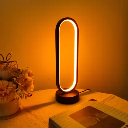 1PC Lamp bedroom Ring Lamp Living Room Three-color Dimming Bedside Lamp LED Night Light - Image 3