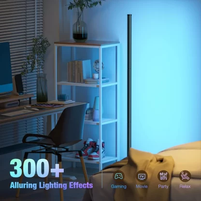 Smart RGB Dream Color Floor Lamp with Music Sync Modern 16 Million Color Changing Standing Mood Light with APP & Remote Control - Image 5