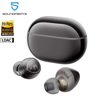 SoundPEATS Engine4 Hi-Res Bluetooth 5.3 Wireless Earbuds with LDAC, Coaxial Dual Dynamic Drivers for Stereo Sound, Total 43 Hrs