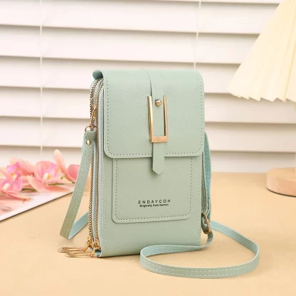 New transparent touchscreen phone bag trend simple crossbody small bag phone women's bag change bag vertical design - Image 4