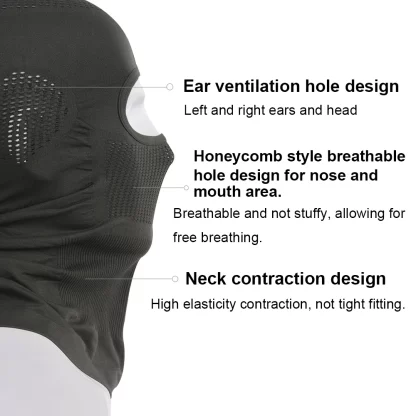 High Elasticity Breathable Balaclava Hat Cycling Full Face Mask Outdoor Sports Ski Motorcycle Mask Scarf Helmet Inner Cap - Image 3