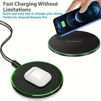 30W Wireless Charger For iPhone 15 14 13 12 X Pro Max Induction Fast Charging Pad Dock Station For Samsung S23 S22 Xiaomi Huawei - Image 3