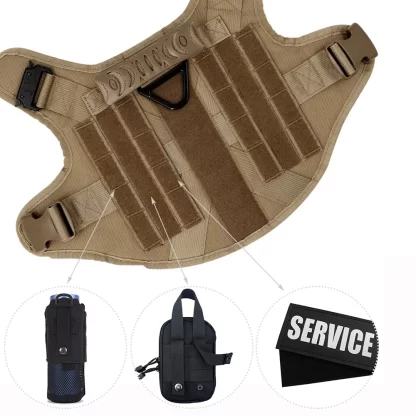 Military Large Dog Harness Pet German Shepherd K9 Malinois Training Vest Tactical Dog Harness And Leash Set For Dogs Accessories - Image 4