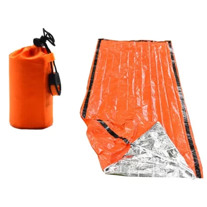 Portable Waterproof Emergency Survival Sleeping Bag Hiking Camping Gear Thermal Bivy Sack First Aid Rescue Kit Mylar Blanket - Image 5