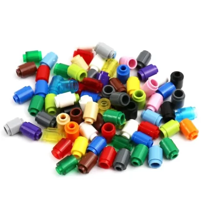 100 Pieces Building Blocks MOC Round Brick Cylinder Bricks 1 X 1 Children Toy Bricks Part 3062 City Friends Bricks Accessories