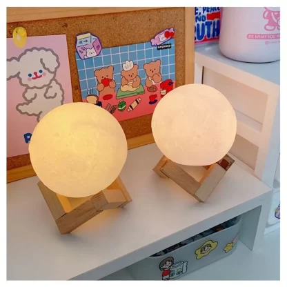 Fashion Creative Moon Light Study Desktop Decoration Pieces Bedside Bedroom Soft Light Sleep Light 8.5cm - Image 4