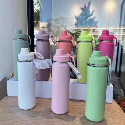 710ml Lulu Insulated Water Cup Sports Bottle Water Bottles Stainless Steel Pure Titanium Vacuum Portable Leakproof Outdoor Cup - Image 2