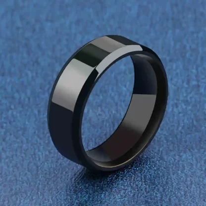 Charm Jewelry Ring for Men Women Stainless Steel Black Rings Wedding Engagement Band Quality Matte Male Jewelry - Image 2