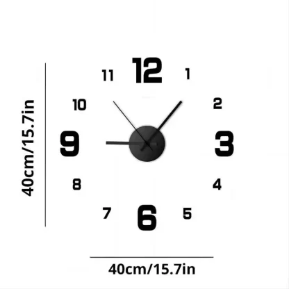 Creative Frameless DIY Wall Clock Wall Decal Home Silent Clock Living Room Office Wall Decoration - Image 6