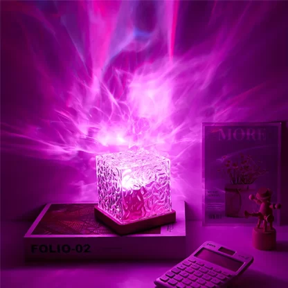 Dynamic Water Ripple Night Light 16 Color Projector Lamp Bedroom Ambient Light USB Remote Cool Wall LED Light Gaming Room Decor - Image 5