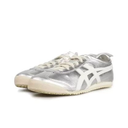 Asics Onitsuka Tiger MEXICO 66 Original Shoes Classic Tiger Onitsuka Women Men Sneaker Lightweight Silver White - Image 2