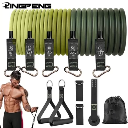 Fitness Resistance Rubber Band Yoga Elastic Band Upgrade Training Bar Set Pilates Training Exercise Fitness Equipment Pull Rope