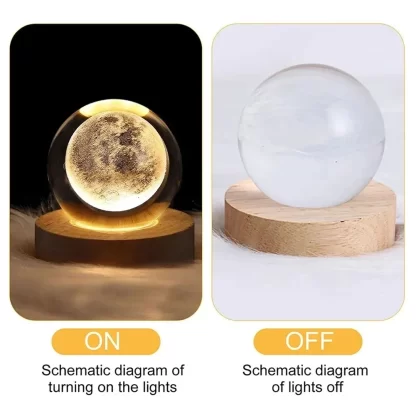 Unique 3D Crystal Ball Lamp with Galaxy and Planetary Projections USB Night Light for Cozy Atmosphere plasma ball - Image 4