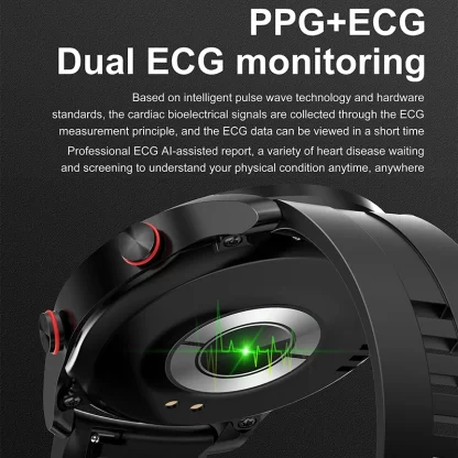 ECG+PPG Bluetooth Call Smart Watch Men Laser Health Blood Pressure Fitnes Sports Watches Man Sports Waterproof Smartwatch+Box - Image 3