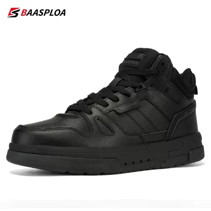 Baasploa Men Winter Sneakers Casual Skateboard Shoes for Men Waterproof Plush Warm Cotton Shoes Non-Slip Outdoor Male Sneakers - Image 3