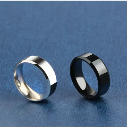 Charm Jewelry Ring for Men Women Stainless Steel Black Rings Wedding Engagement Band Quality Matte Male Jewelry - Image 3