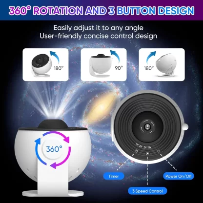 Star Projector Night Light Planetarium Projector 360° Rotate Galaxy Projector Light For Room decoration Star Sky Projection Lamp - Image 4