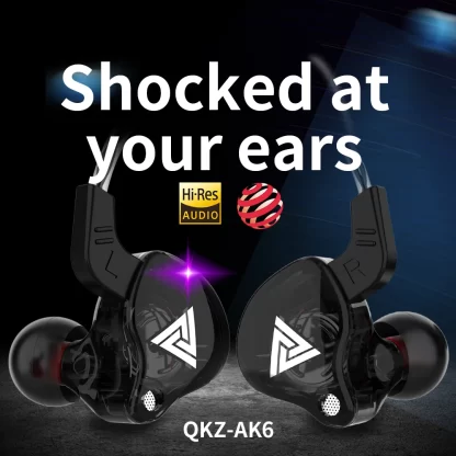 Original QKZ AK6 Copper Driver HiFi Wired Earphone Race Sport Headphone Bass Stereo Headset Music Earbuds 3.5MM In Ear With Mic - Image 6