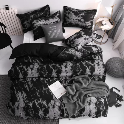 3pcs Duvet Cover Set with Pillow Case Double Comforter Bedding Set Quilt Cover Queen/King Couple or Single Bed - Image 4