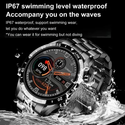 LIGE 2024 Smart Watch Men Full Circle Touch Screen Bluetooth Call Men Smartwatch Waterproof Sport Activity Fitness Watch+Box - Image 4