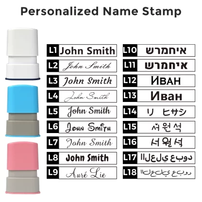 Custom Kid Name Brand Company Name Logo Teacher Leader Signature Child Cloths Contract Selfing-inking Stamp Available Refillable - Image 3