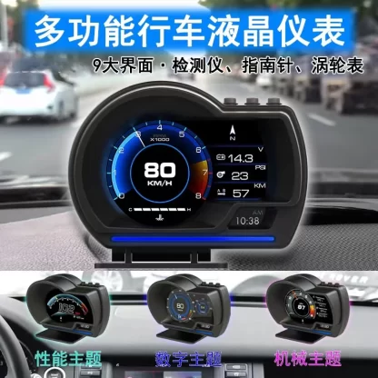 Newest A501 Car Head Up Display OBD2 Smart Car HUD Turbo Gauge Digital Odometer Security Alarm Water&Oil temp RPM Auto Meter - Image 5