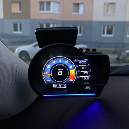 Newest A501 Car Head Up Display OBD2 Smart Car HUD Turbo Gauge Digital Odometer Security Alarm Water&Oil temp RPM Auto Meter - Image 2